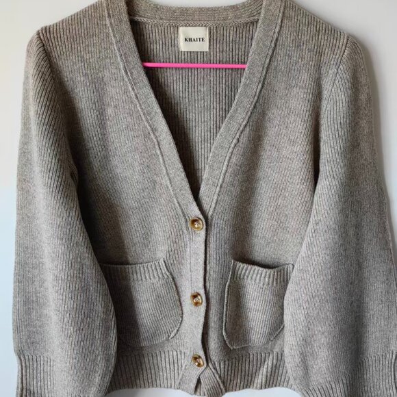Khaite Beige Ribbed Cardigan - Sizes S & M - Picture 1 of 8